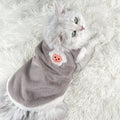 Faux Rabbit Fur Winter Warm Dog Cat Fleece Clothes Breathable Zpaxo Khaki Gray XL
