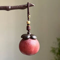 Chinese Style Sandalwood Keychain Strawberry Mangosteen Wooden Pendant Phone Chain Backpack Charms Creative Car Keyring Zpaxo Style1