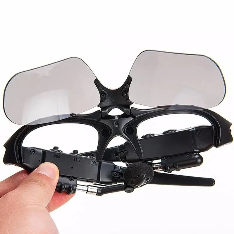 Toptrek Sports Stereo Wireless Bluetooth Cycling Sunglasses 5.0 Headset Phone Polarized Driving Sunglasses Riding Eyes Glasses Zpaxo