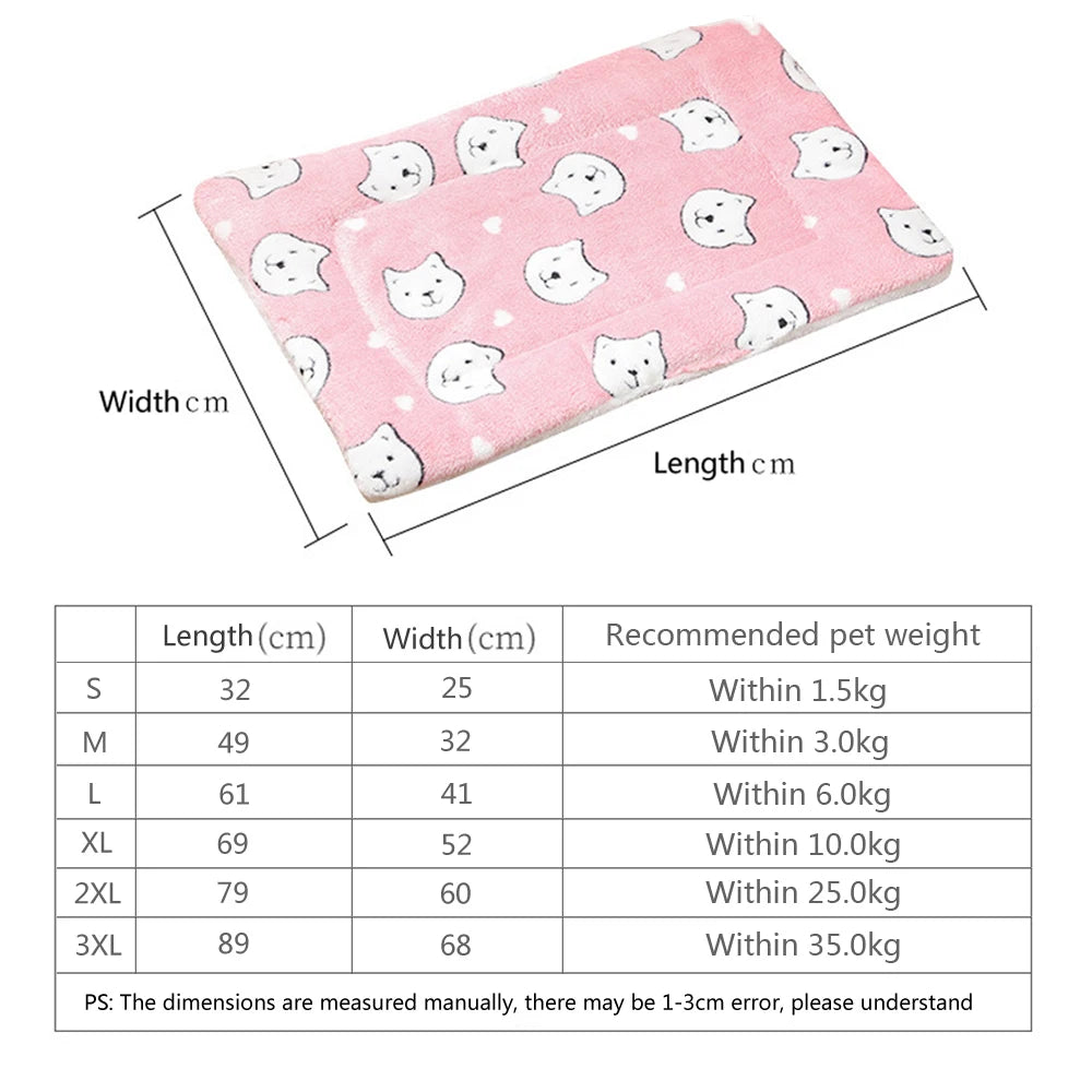 Double-sided Pet Mat Warm Winter Skin-friendly Small Dogs Medium Cats