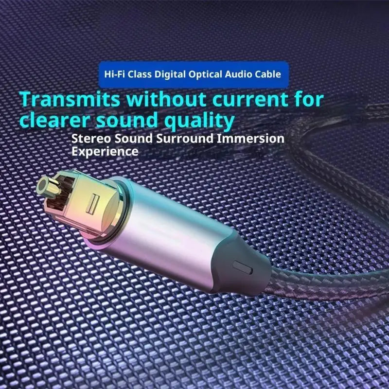 652F 1m/1.5m/2m/3.0m Length Fiber Optically Sound Cable SPDIF Interfaces Compatibility with Soundbar Amplifiers Black Zpaxo