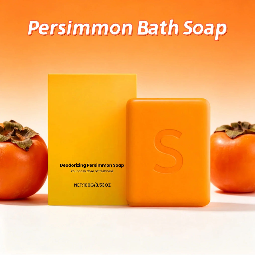 Persimmon Bath Soap Bar – Deep Cleanse & Moisturize Skin Bath Soap Bar Zpaxo