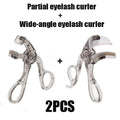Dual-Type Eyelash Curler with Comb – Wide & Partial Clip