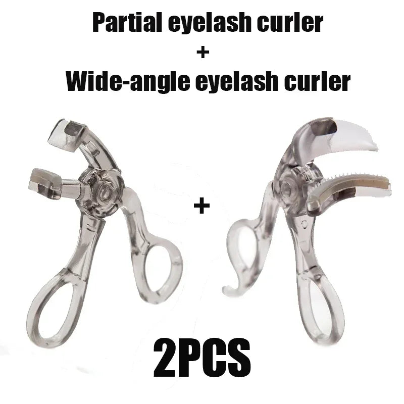 Dual-Type Eyelash Curler with Comb – Wide & Partial Clip