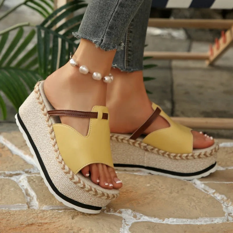 2026 Summer Women's Wedges Fashion Outdoor Sandals Ladies Platform Zpaxo