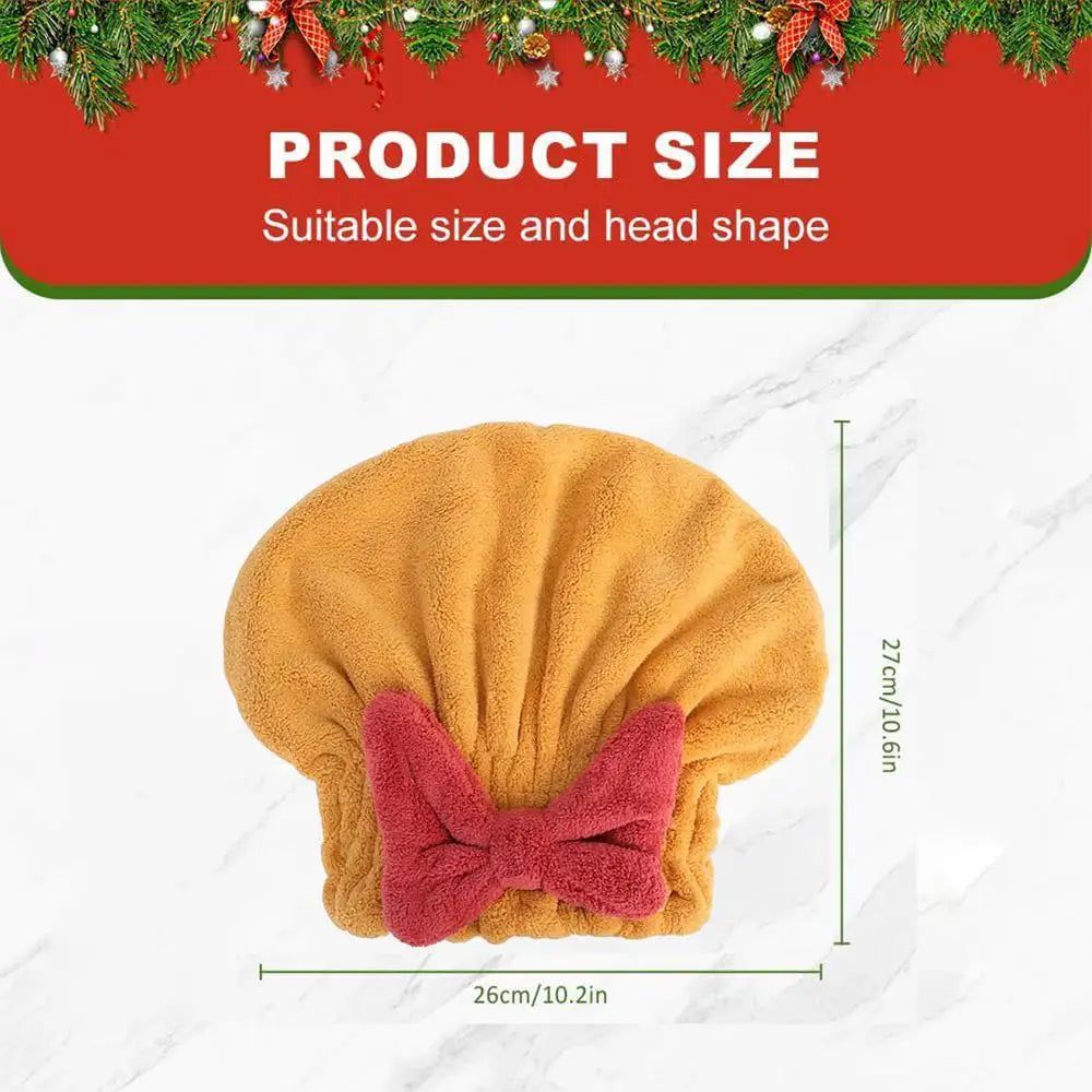 Bow-Knot Hair Drying Towel Wrap Turban for Curly & Long Hair Hair Drying Turban Zpaxo Yellow