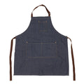 Adjustable Neckband Waistline Denim Apron Convenient Front Pocket Foldable Soft Wear-resistant Overalls For Home Kitchen Garden Zpaxo Blue