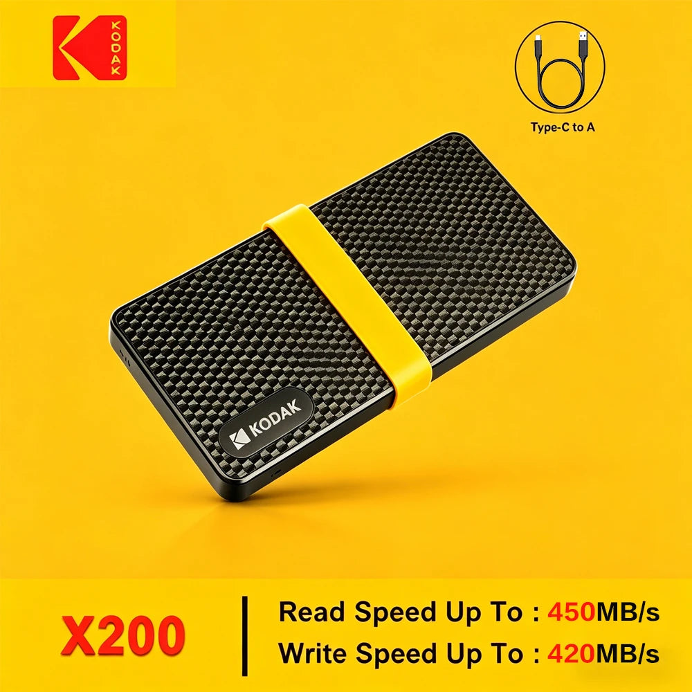 Kodak X200 Portable SSD 1TB USB 3 1 C External Solid State Drive PS4 Zpaxo