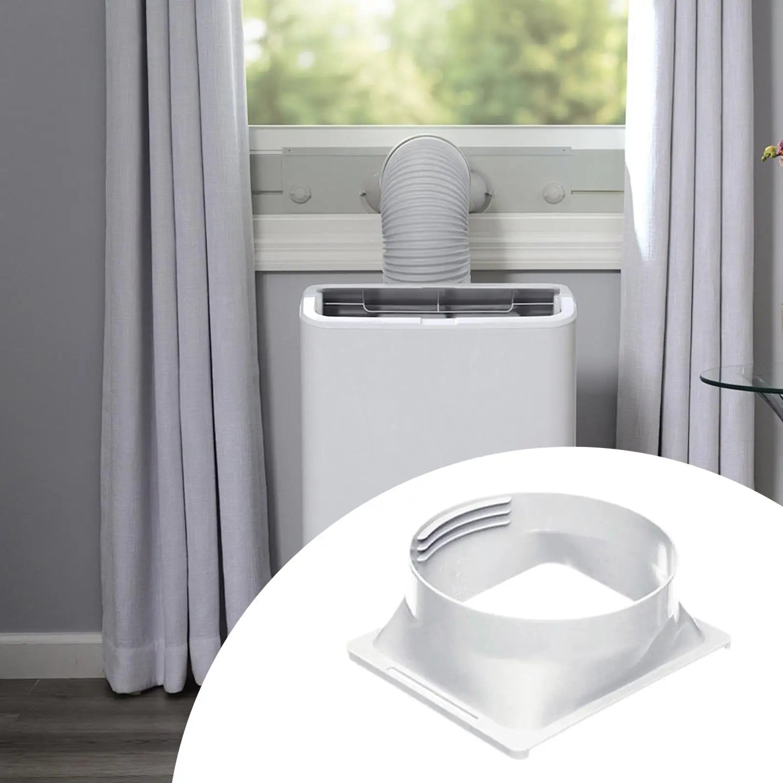 Portable Air Conditioner Hose Connector Square Round Window Adapter