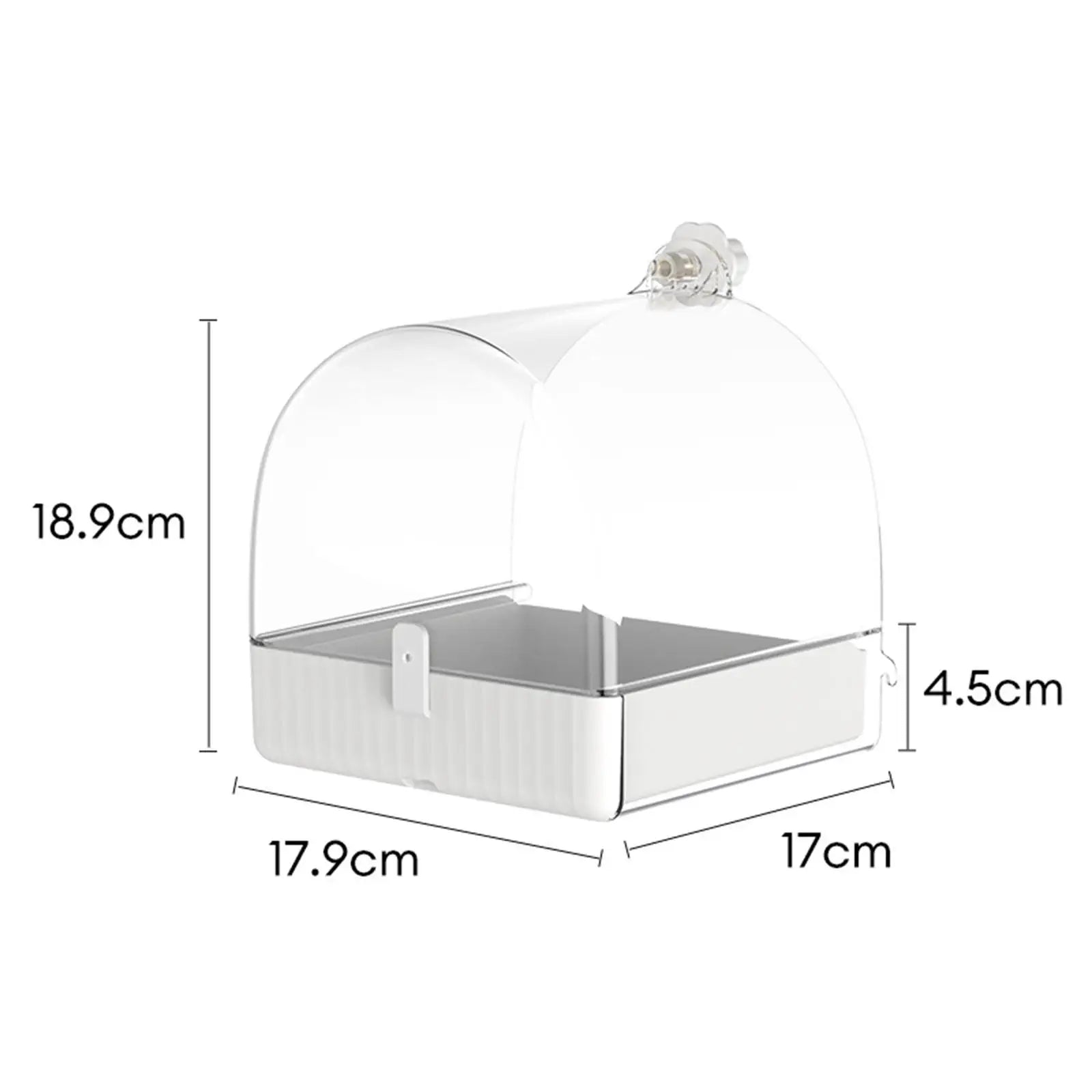 Clear Hanging Bird Bath Box for Parrots & Cockatiels Bird Bath Box Zpaxo