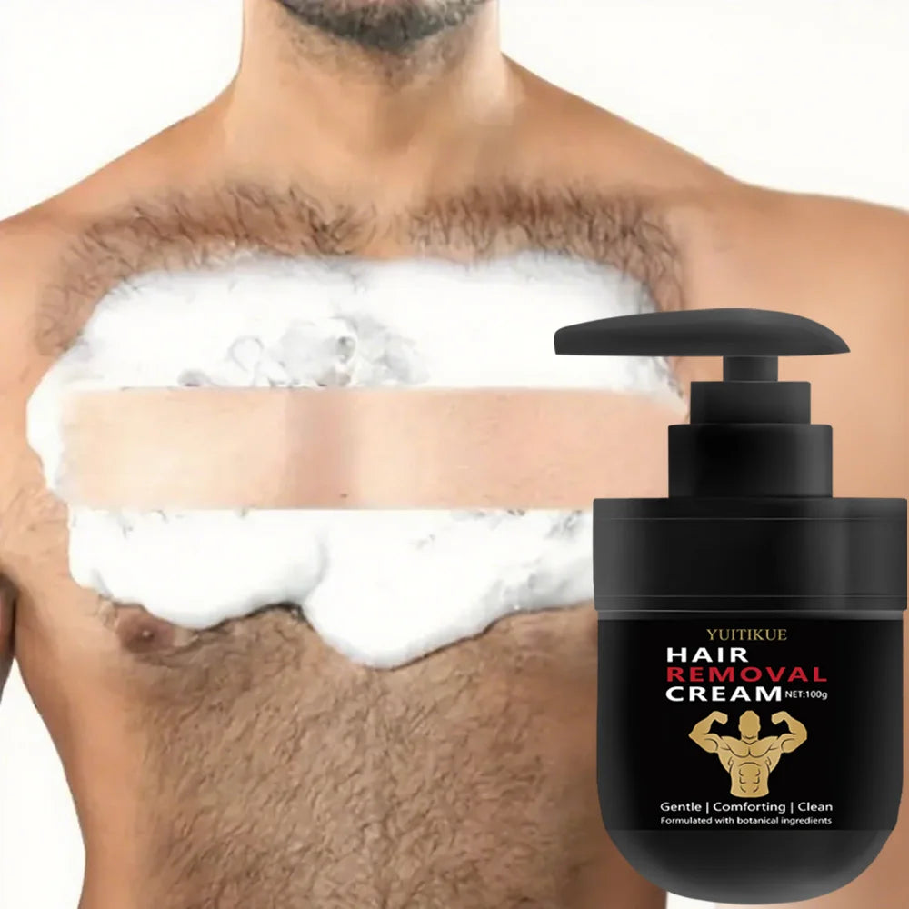 YUITIKUE Men's Hair Removal Cream 100g – Mild Full Body Hair Removal Cream Zpaxo Default Title