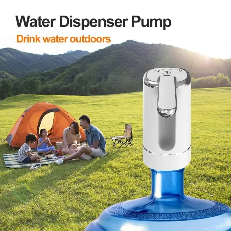 Water Dispensers Foldable Water Bottle Pump Automatic Dispenser Pump Button Control Portable Electric Water Dispenser for Home Zpaxo
