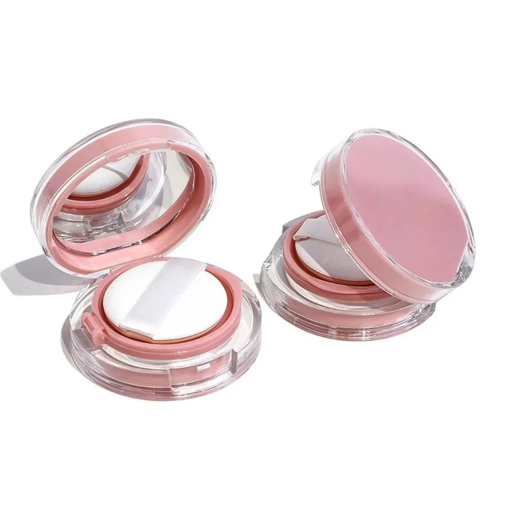 DIY Mini Empty Puff Box Transparent Mirror Cosmetic Container Sponge Zpaxo