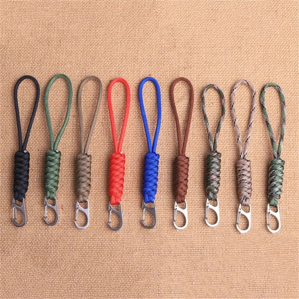 Anti-lost Handmade Paracord Keychain Braided Woven Snake Knot Keychain Outdoor Umbrella Rope Keyring Zpaxo