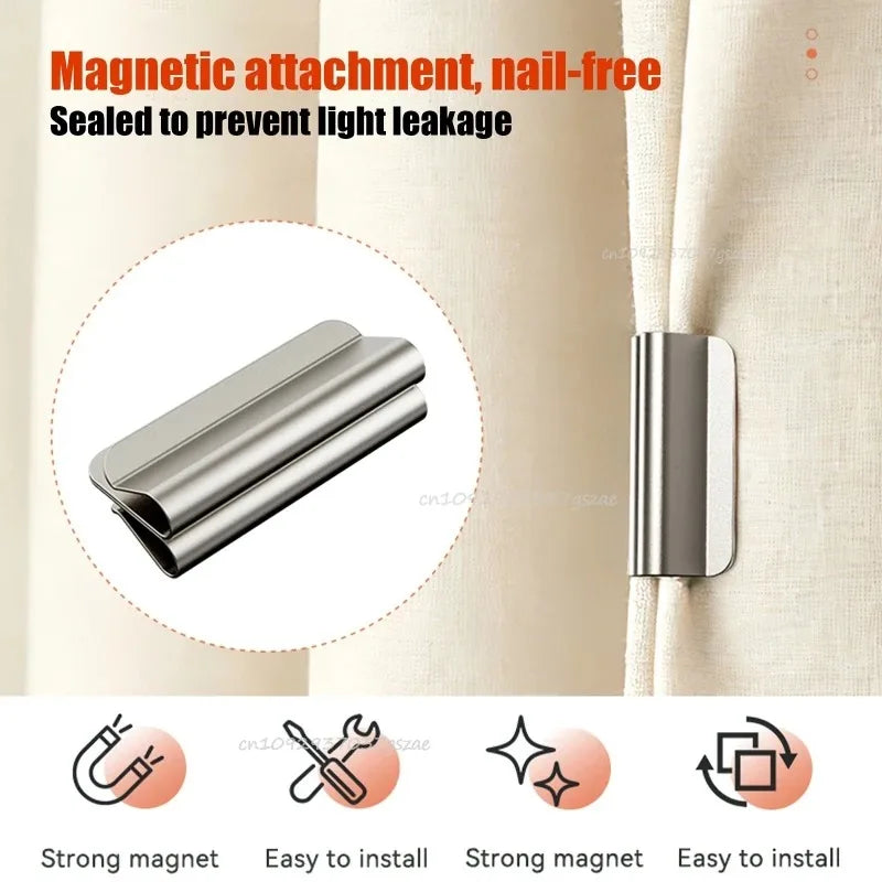 Curtain Magnetic Holder Detachable Magnetic Clip Curtain Magnetic Clip Suitable for Living Room and Bedroom Curtains Zpaxo
