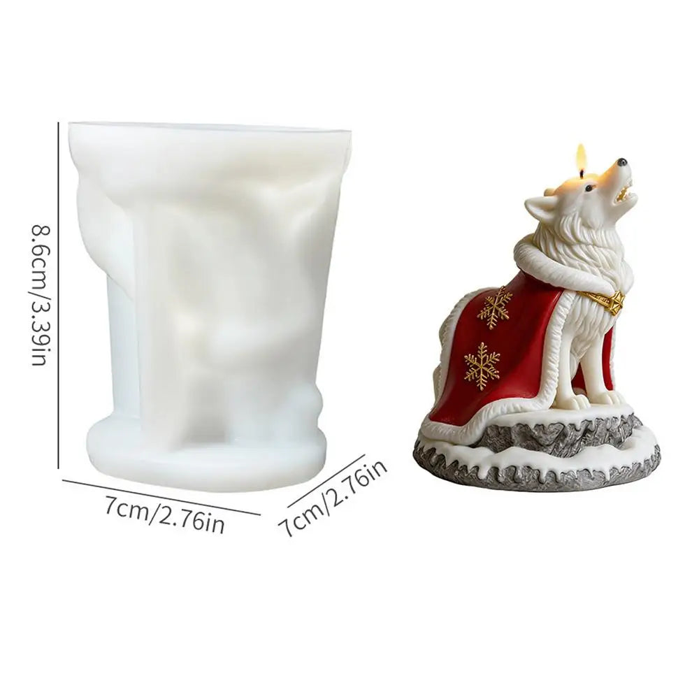 Dog Candle Mold Animal Epoxy Casting Mould 3D Soap Wax Cake DIY Home