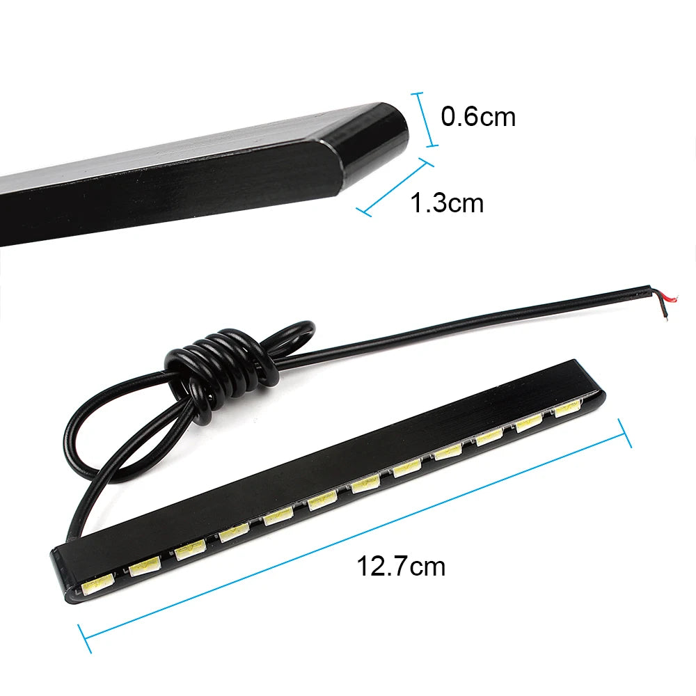 Led Strip Daytime Running Lights Fog Light Daylight 12 LEDs 7030