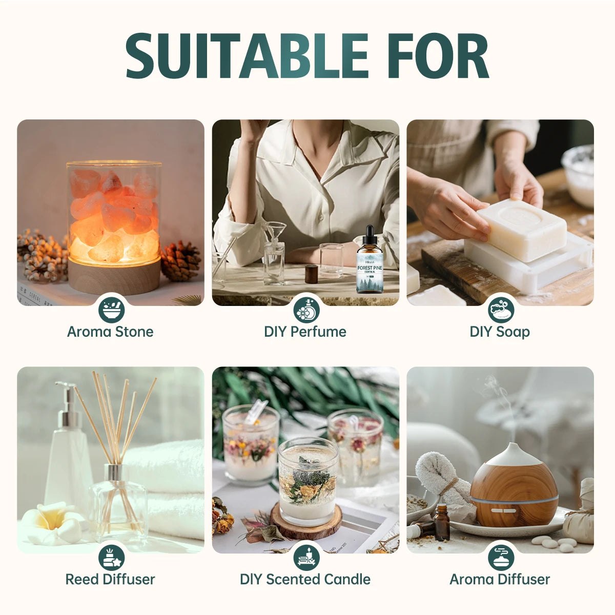 Forest pine essential oil, with its woody aroma, is suitable for diffusers and humidifiers and can also be used for body massage Zpaxo