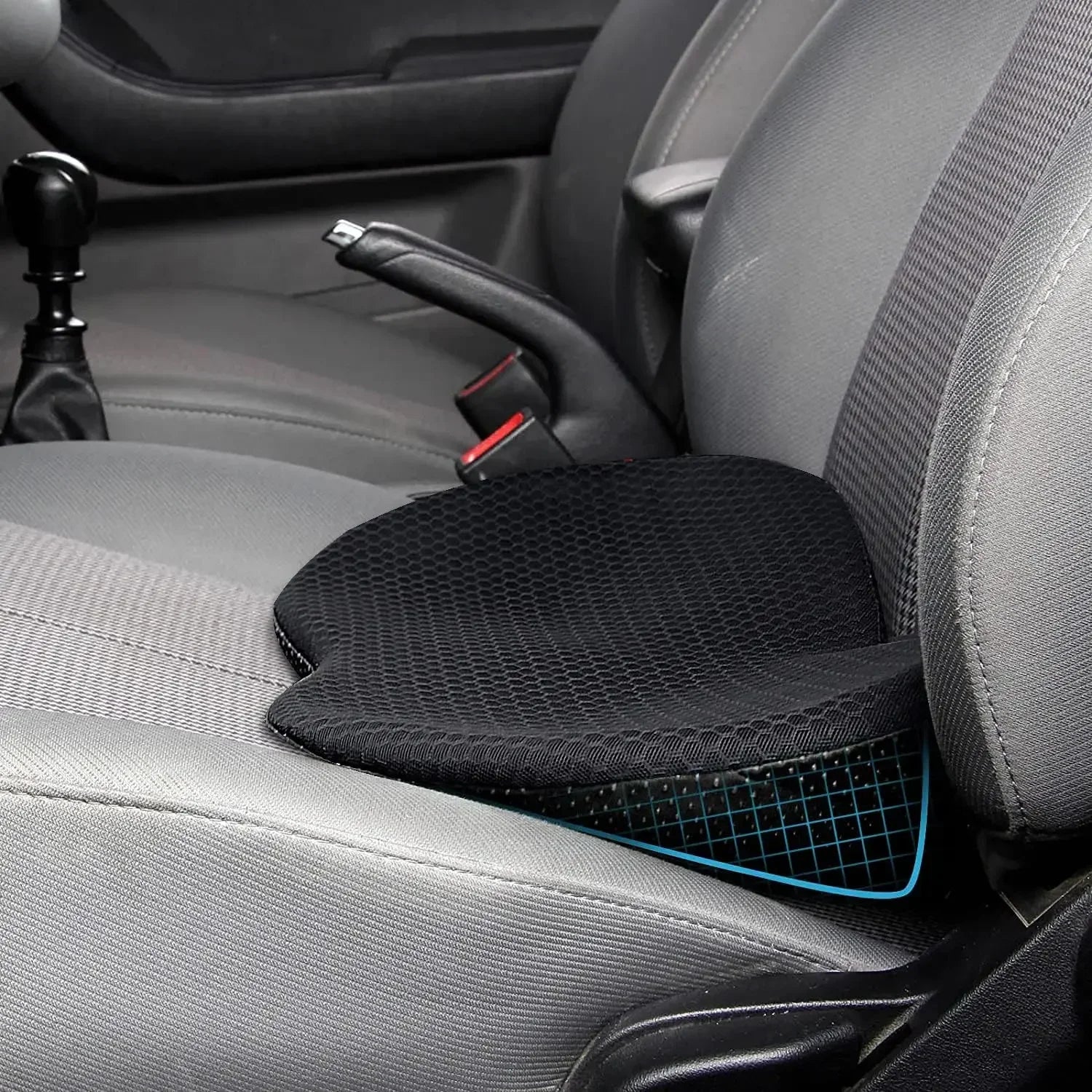 2-in-1 Memory Foam Car Seat Cushion – Ergonomic Driver Pad
