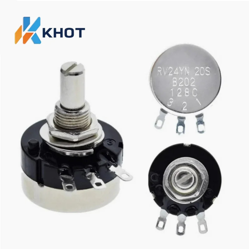 Single Turn Carbon Film Potentiometer Adjustable Resistor RV24YN20S Zpaxo 1pcs 500K B504
