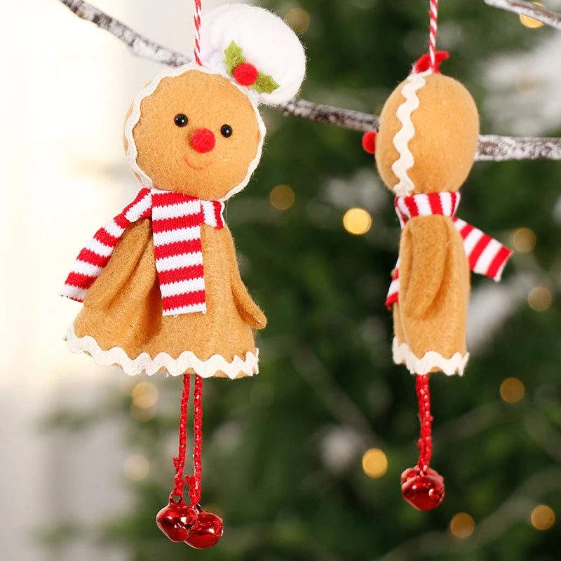 Gingerbread Man Ornament Christmas Tree Figurine Hanging Decorations Zpaxo
