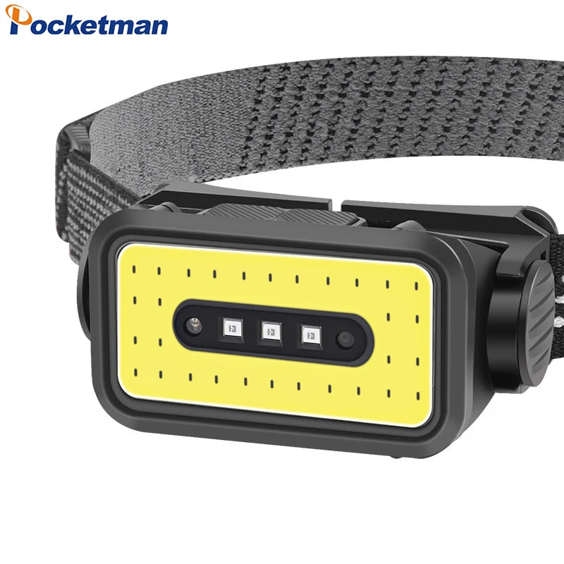 POCKETMAN COB LED Headlamp | Motion Sensor, 5 Modes, USB-C