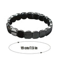 Magnetic Hematite Bracelet Men Natural Stone Bead Adjustable Therapy