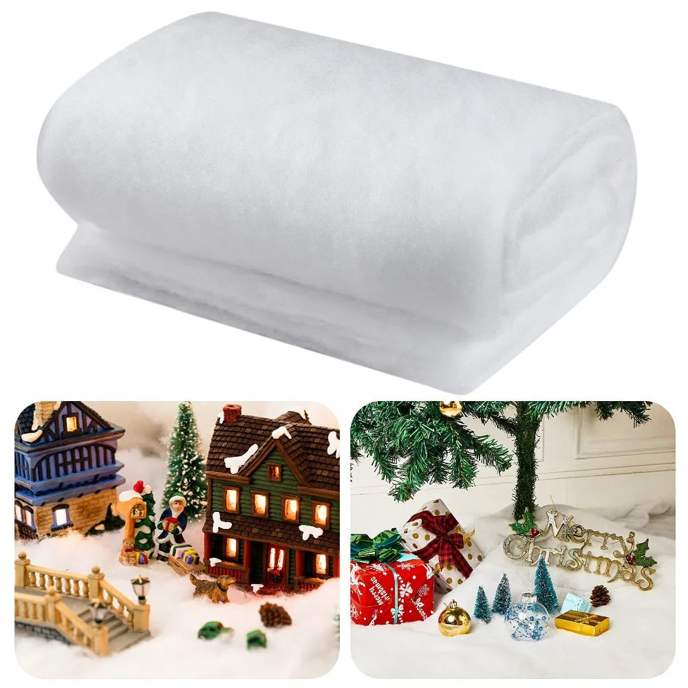 Artificial Christmas Snow Blanket – Fluffy Reusable Winter Mat Christmas Snow Mat Zpaxo