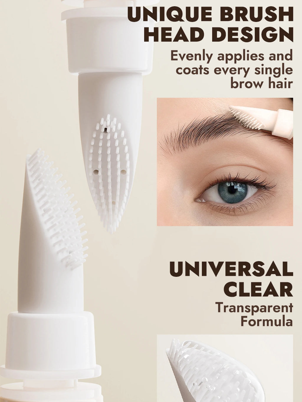 Clear Eyebrow Gel – Lightweight, non-flaky formula with micro comb applicator for even coverage, natural texture, and perfect br Zpaxo