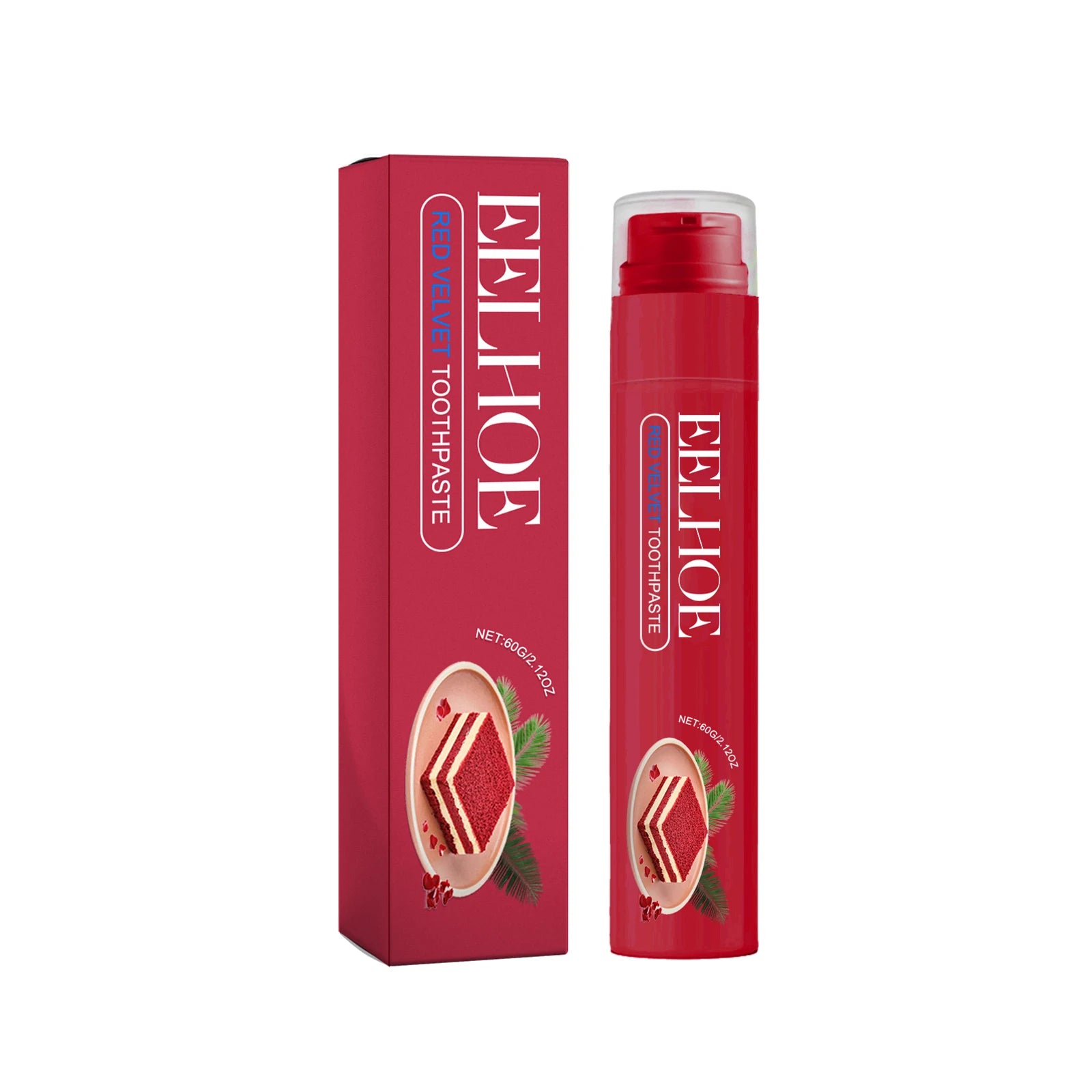 Eelhoe Fruity Whitening Toothpaste – Stain Removal & Fresh Breath Whitening Toothpaste Zpaxo Red Velvet Flavor