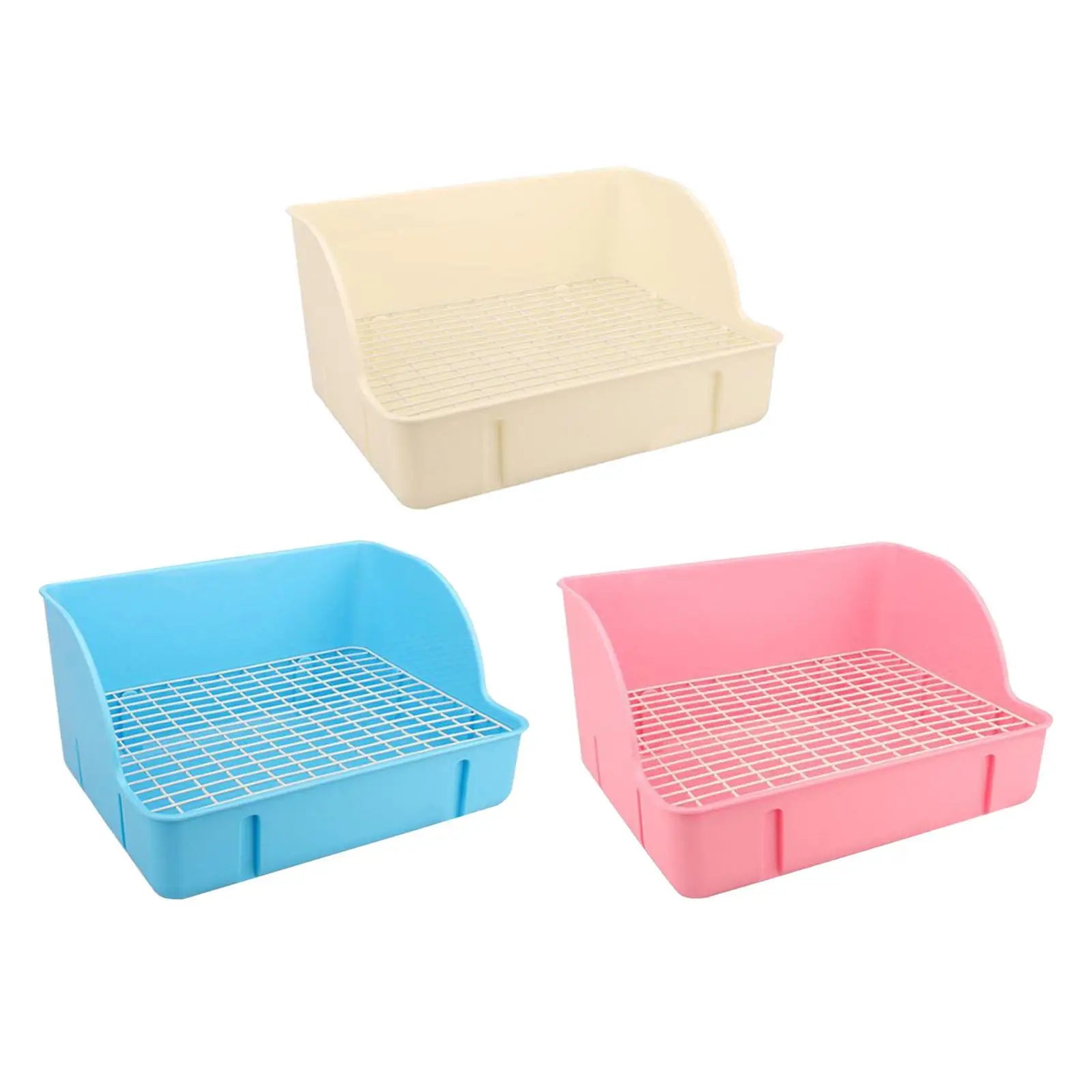 Rabbit Litter Box for Cage Bedpan Small Animals Litter Tray Potty Trainer for Guinea Pigs Bunny Chinchillas Ferrets Rats Zpaxo