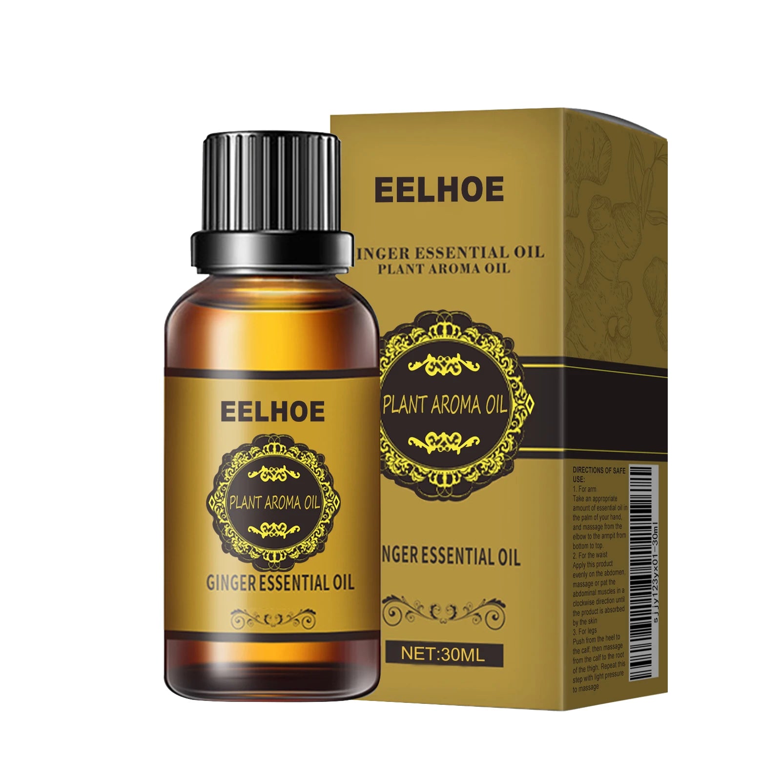 Ginger Essential Oil Slimming Massage – Anti-Cellulite Body Oil Slimming Massage Oil Zpaxo 30ml Boxed
