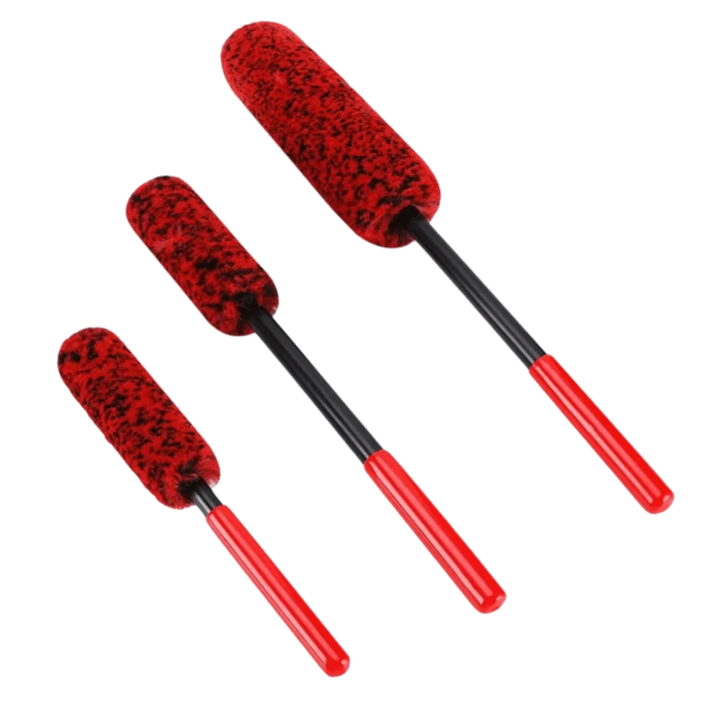 Bendable Design Car Wheel Detailing Brush Plush Material Woolies Auto Wheel Woolies Brushes Long Handle Zpaxo