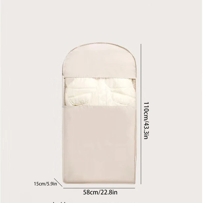 Hanging Down Jacket Compression Storage Bag Visible Dustproof Cover