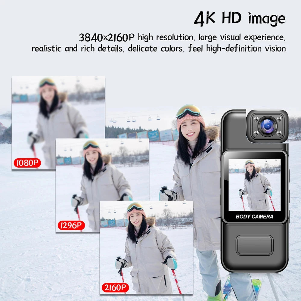 Ultra HD 4K WiFi Mini Camera Portable Digital Video Recorder Police Body Cam Infrared Night Vision Sports DV Small Camcorder Zpaxo