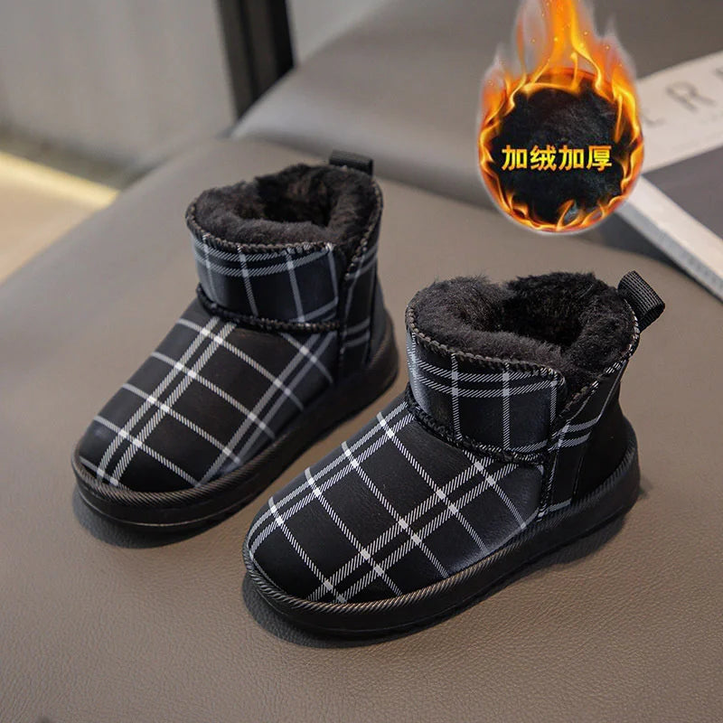 2023 Baby Girl Shoes Winter Kids Snow Boots Velvet Thickening Zpaxo