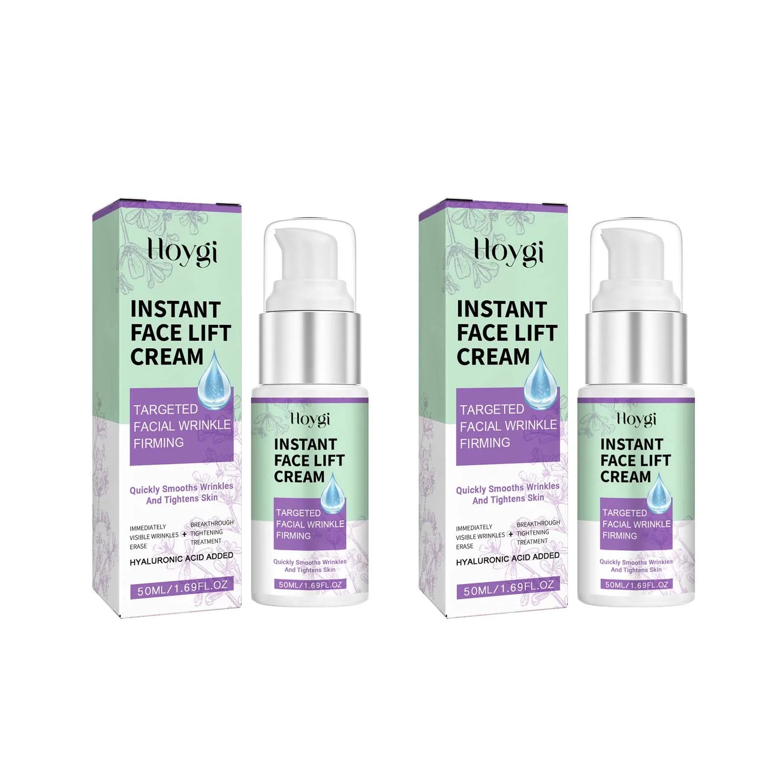 Hoygi Instant Face Lift Cream – Firming, Brightening & Anti-Aging Anti-Aging Face Cream Zpaxo 2 x 50ml Boxed