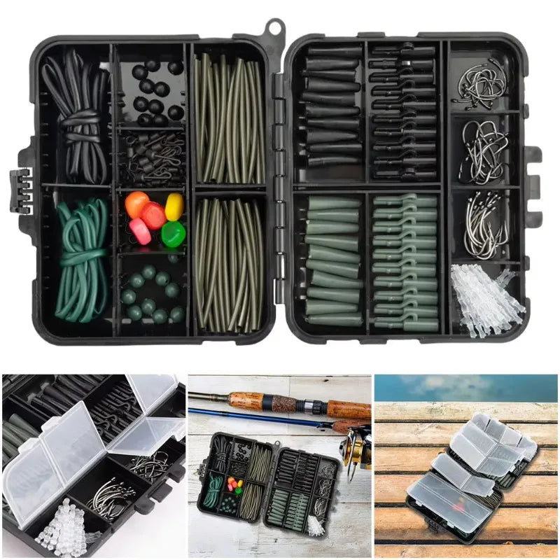 277-Piece Carp Fishing Rigs Kit – Swivels, Hooks & Lures Fishing Rigs Kit Zpaxo