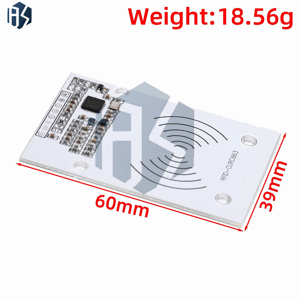 RC663 CLRC663 NFC RFID Reader Writer Module, Full Protocol IC Card Induction Board for Arduino Zpaxo