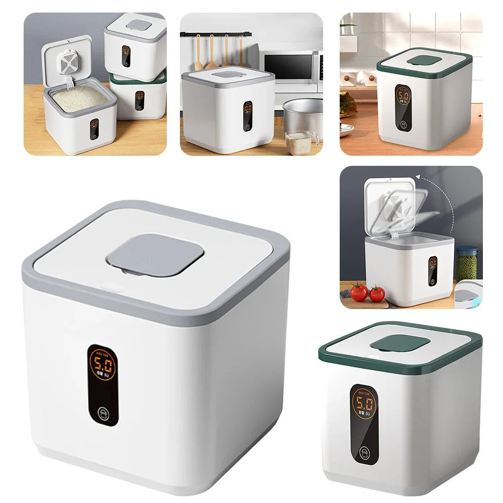Food Containers Bins Measuring Cup Rice Airtight Storage Container