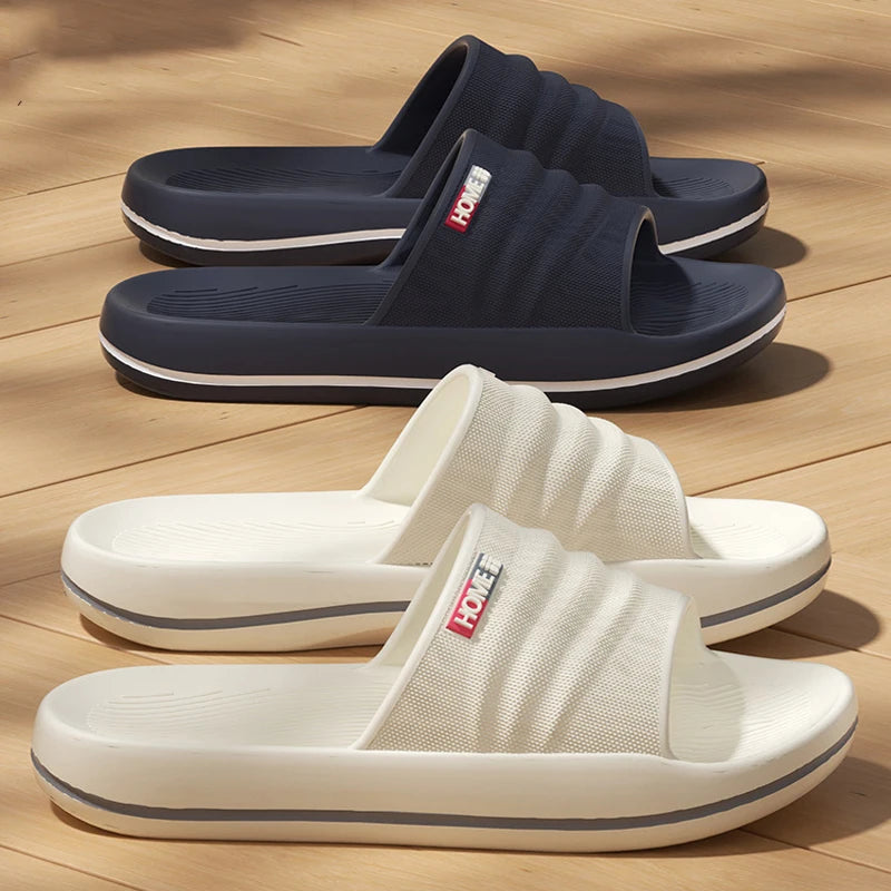 Summer Fashion Slippers Men Soft Anti-slip Bathroom Slides Indoor