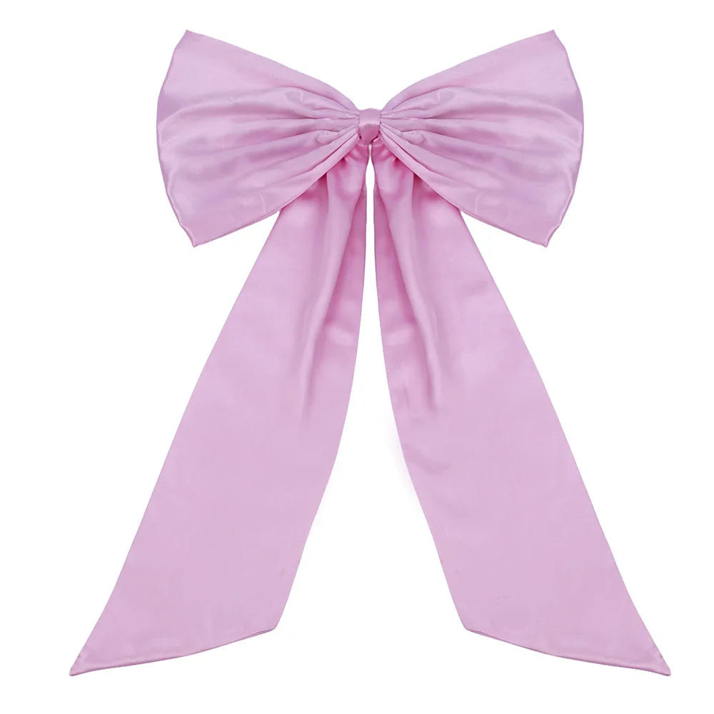 Giant Pink Bow Wall Decor – 43x24" Satin Ribbon Party Decoration