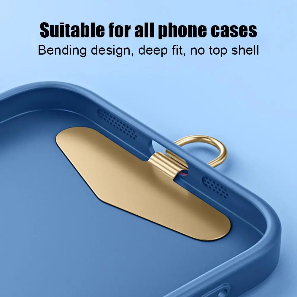 Ultra-thin Sturdy Metal Smartphone Hanging Strap Gasket Replacement Stainless Steel Mobile Phone Lanyard Tether Tabs Patch Clips Zpaxo