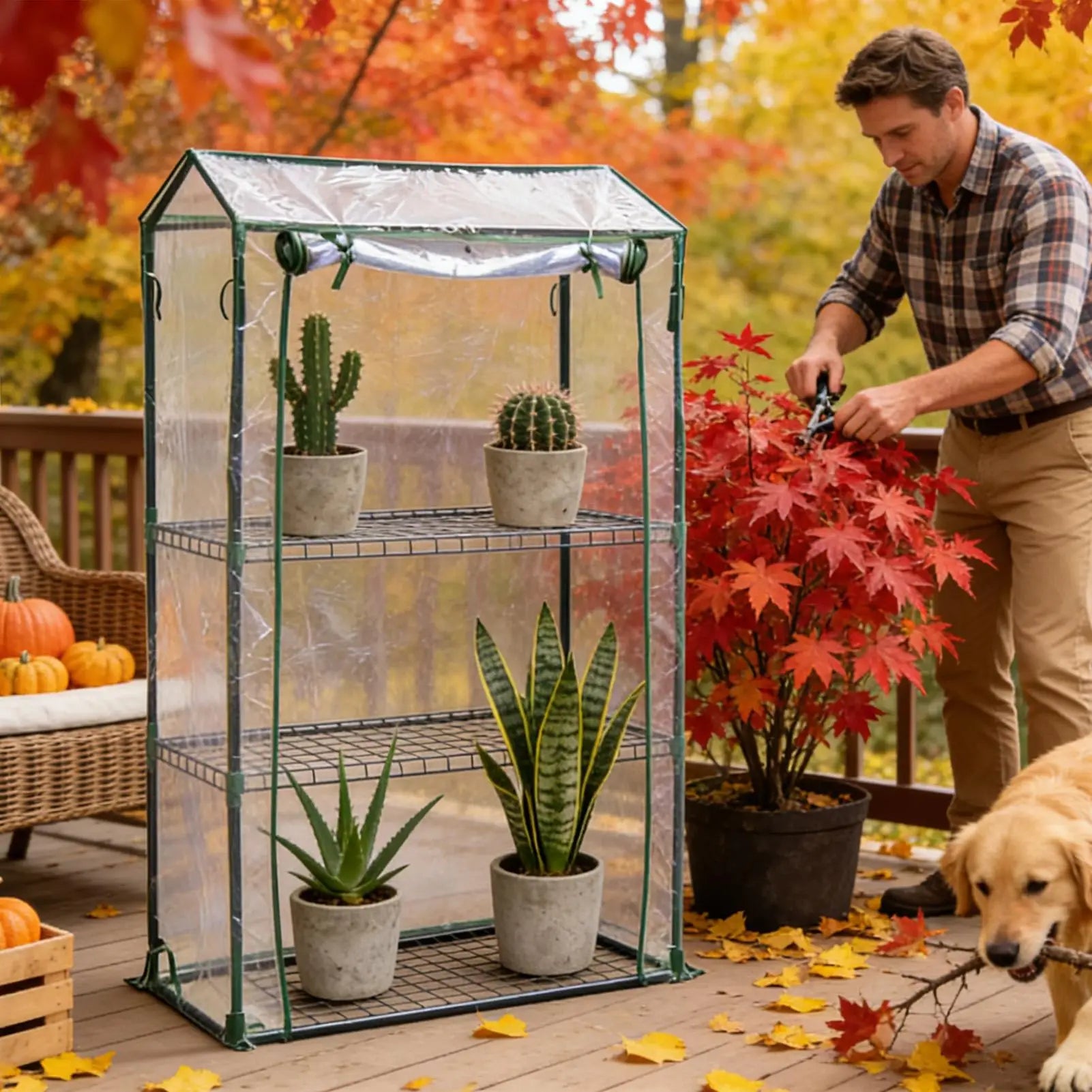 Greenhouse Cover PVC Clear Breathable Foldable Waterproof Heavy Duty