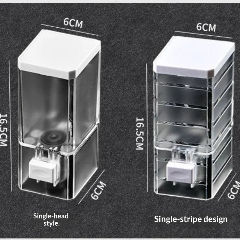 2026 Home Transparent Wall Mounted Manual Soap Dispenser, Bathroom, Hotel Single Head Non Perforated Hand Soap Dispenser Zpaxo
