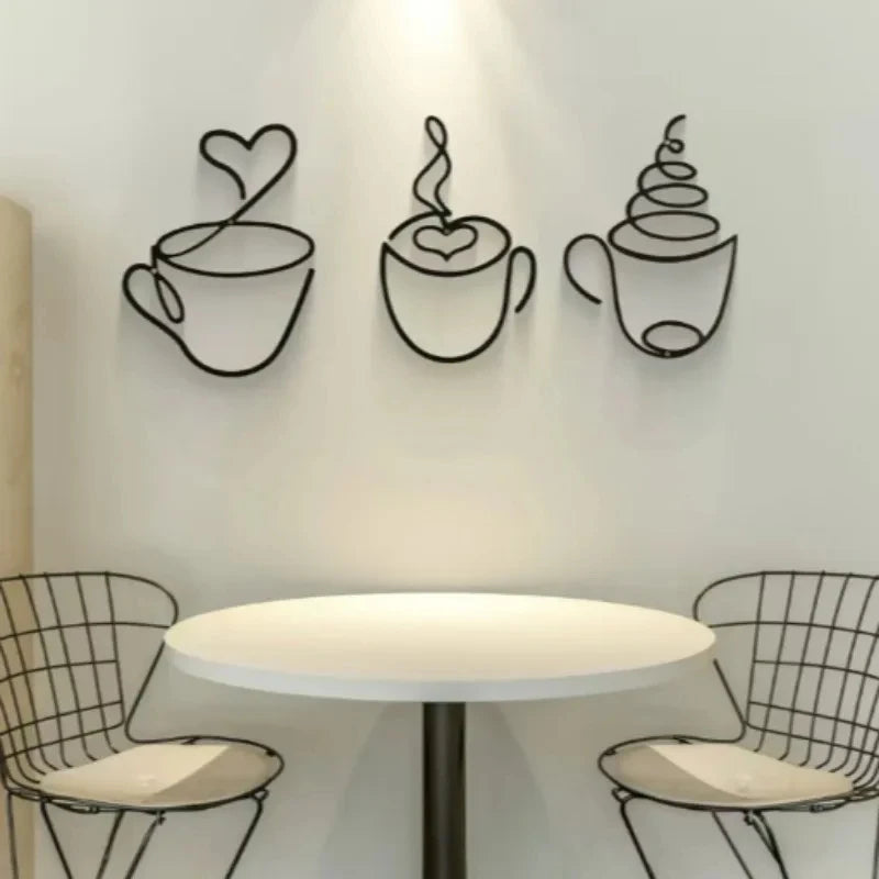 1 3 Creative Coffin Wall Hanging Coffee Shop Decor Interior Iron Art