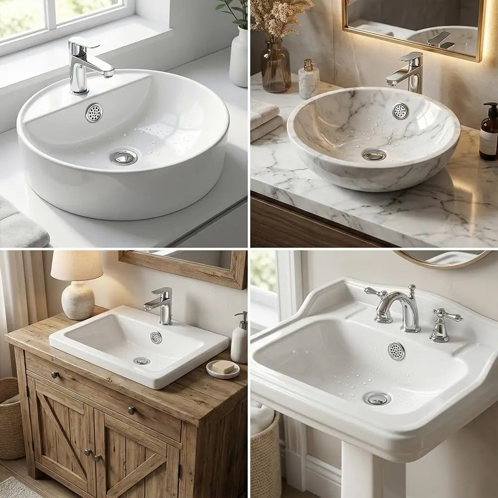 Sink Overflow Hole Cover Rings – Electroplated Basin Trim Caps