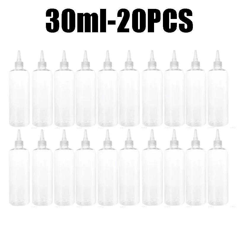 Empty Dropper Bottle Transparent Plastic Refillable Mini Squeeze Zpaxo 30ML-20PCS