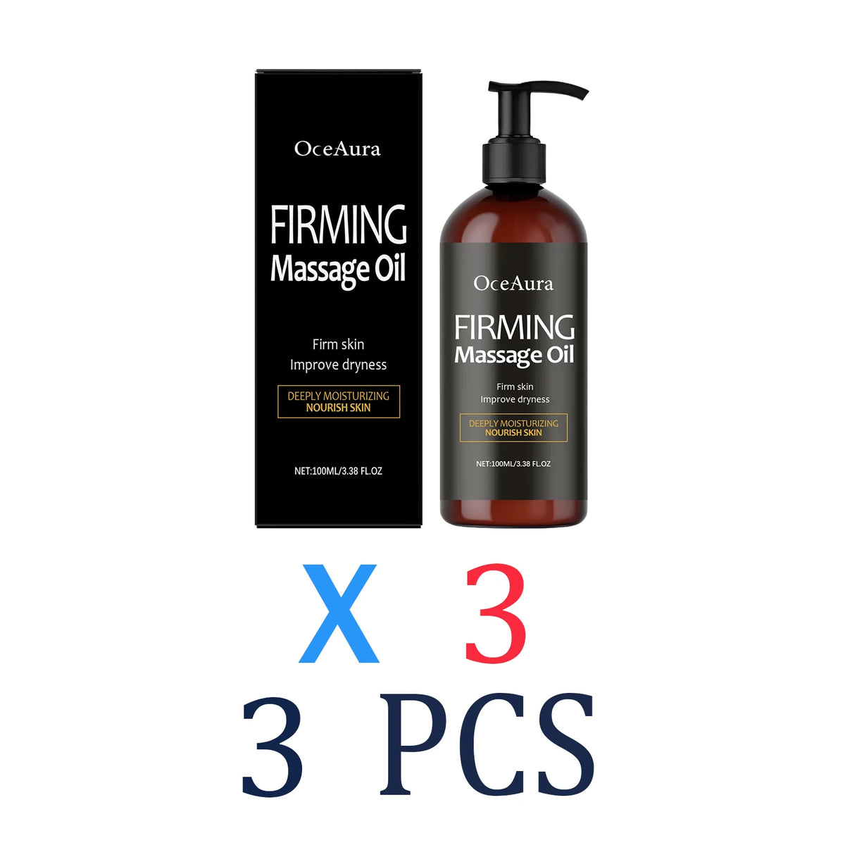 100ml Lightweight Body Oil for Very Dry Skin, Daily Hydrating Treatment with Natural Oils Improves Skin Dullness & Tightness Zpaxo 3 Pcs