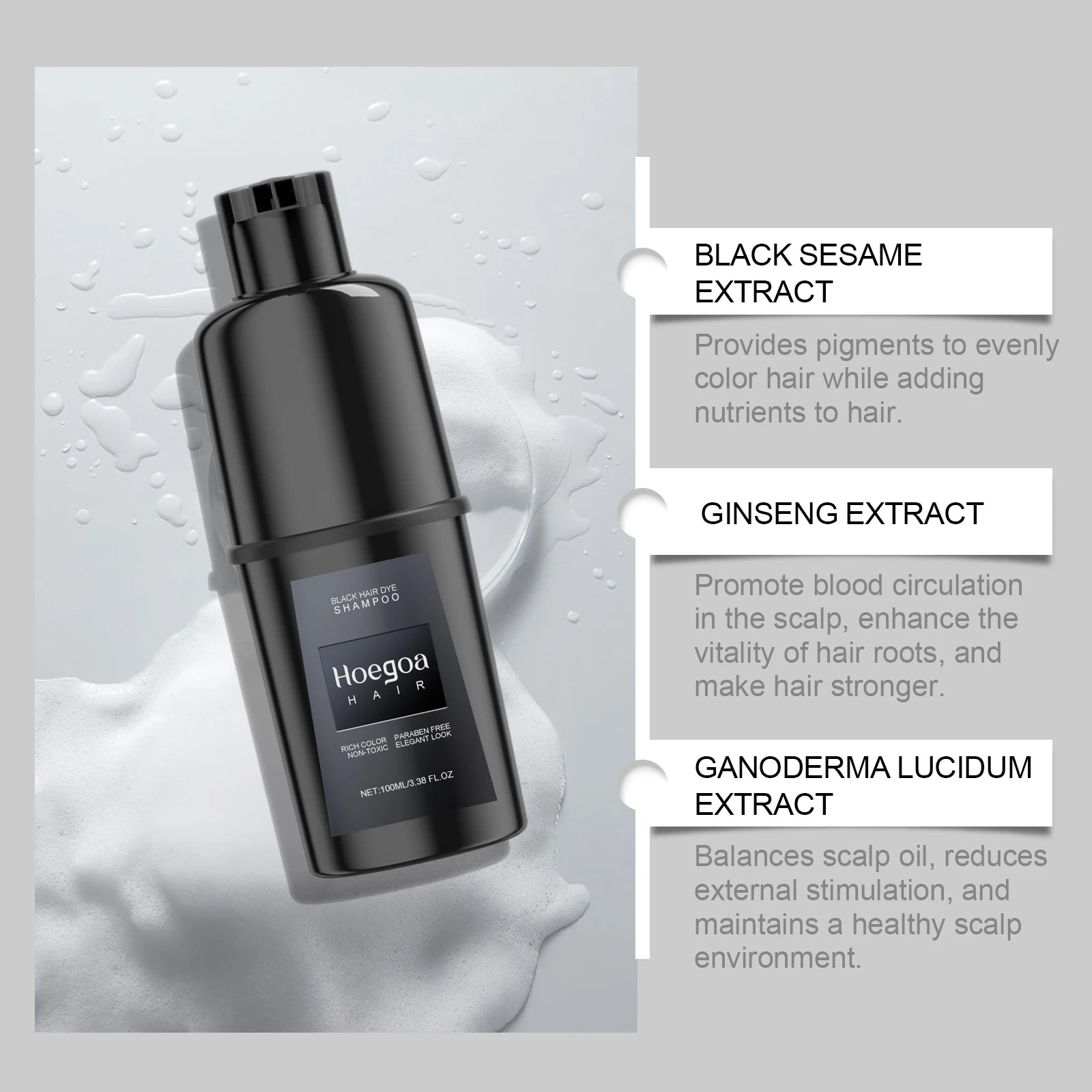 Hair Coloring Shampoo: Gentle & Non-Irritating, Scalp-Friendly, DIY-Ready, Long-Lasting Color & Easy to Apply Zpaxo
